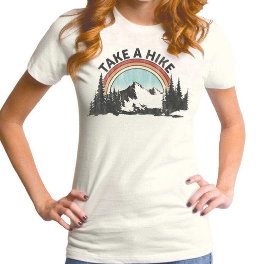Take a hike vintage white girls tee - Goodie Two Sleeves - Flyclothing LLC