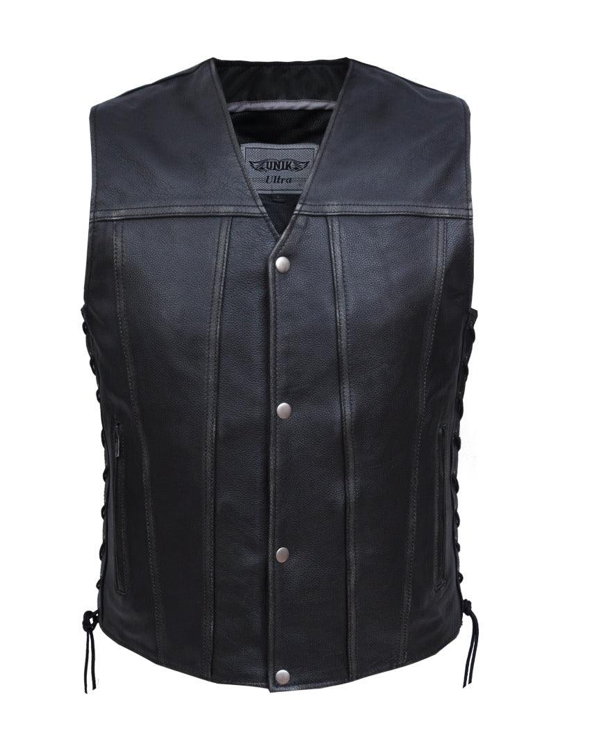 Unik International Mens Ultra Leather Vest 2611.AGR