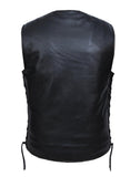 Unik International Mens Brown Leather Vest 2611.RUB - Unik