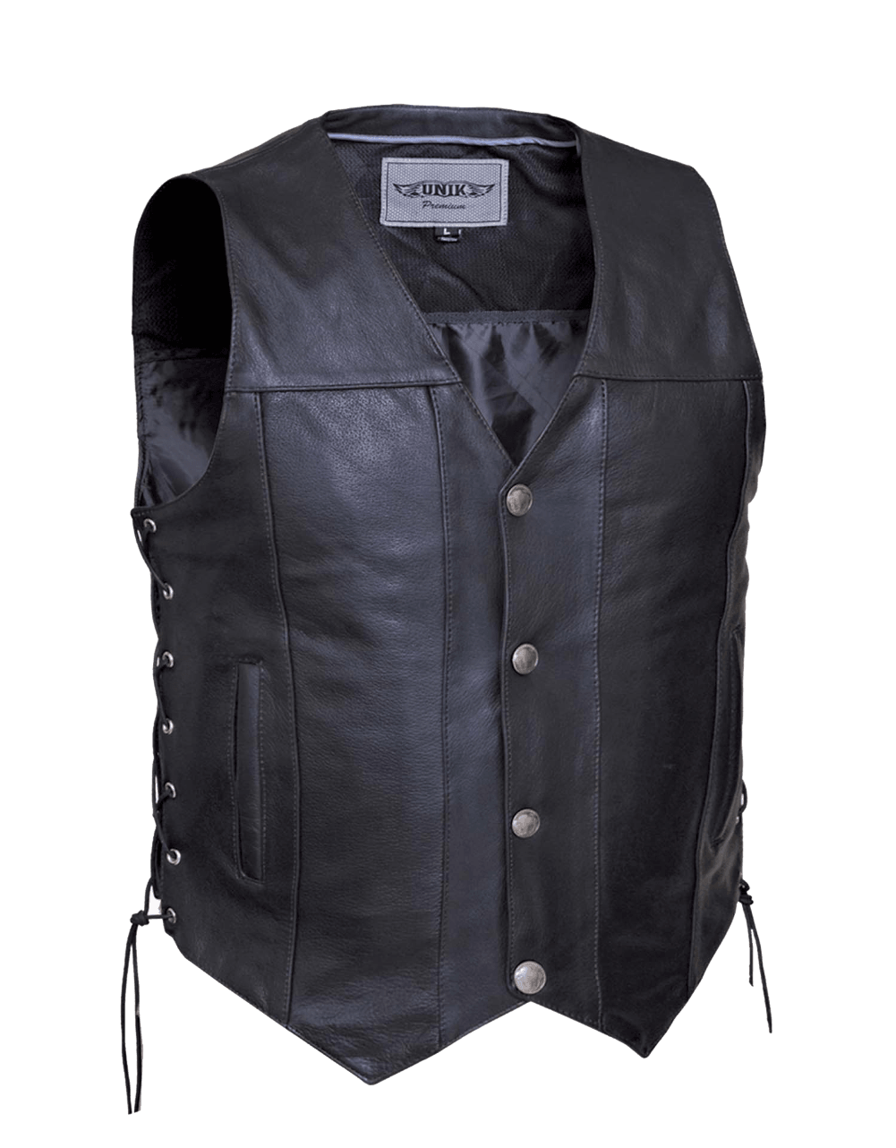 Unik International Mens Premium Leather Vest 2608.2B