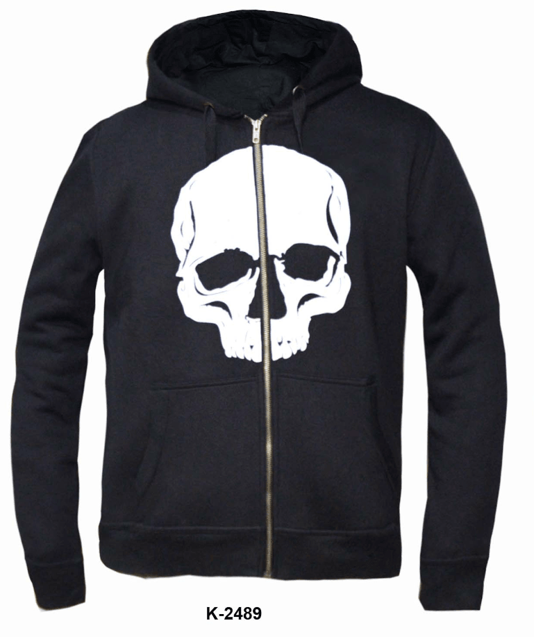 Unik International Mens Skull Hoodie Sweatshirt