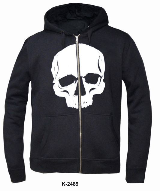 Unik International Mens Skull Hoodie Sweatshirt