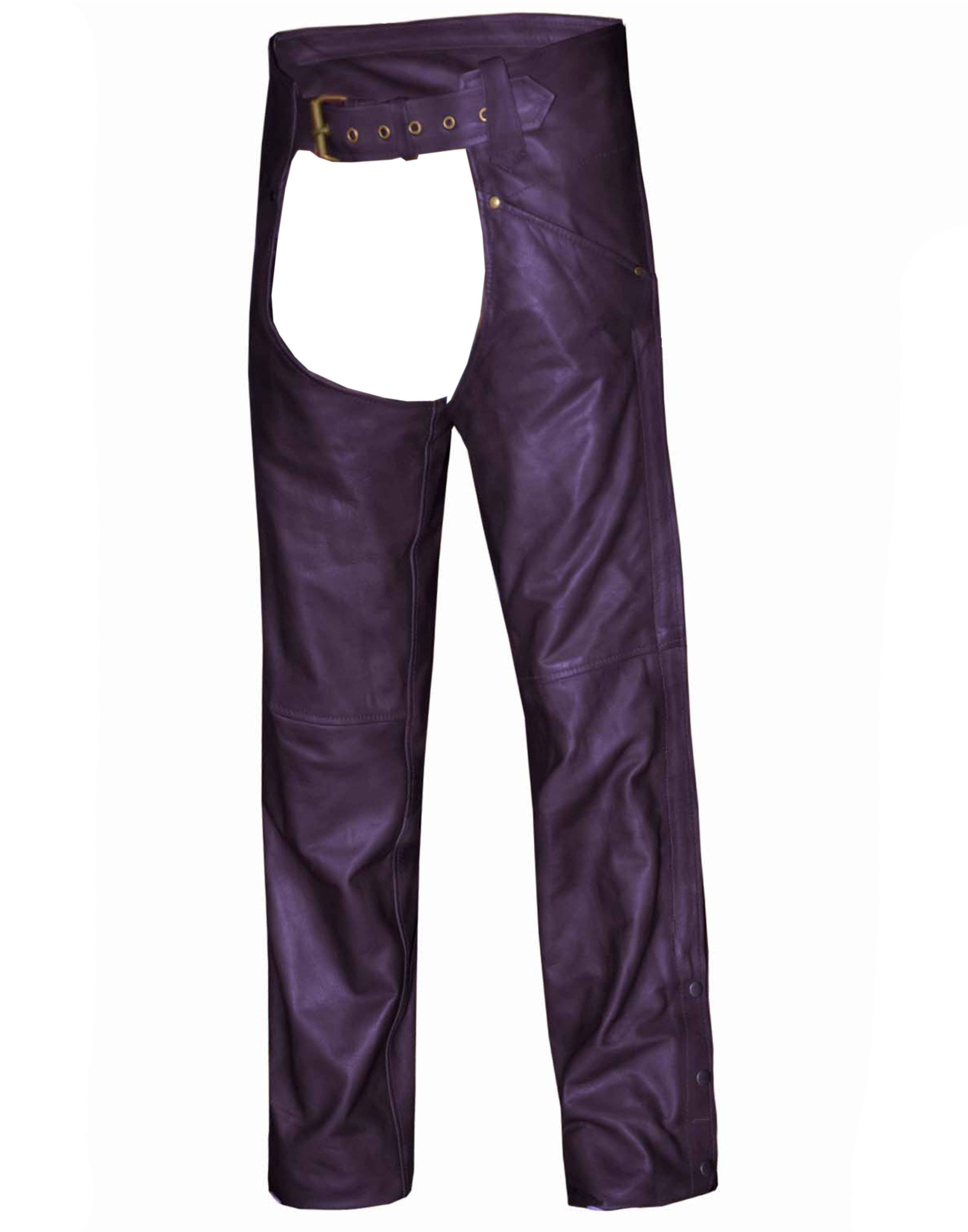 Unik International Ladies Purple Leather Chaps