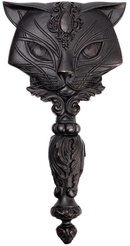 The Vault Black Cat Hand Mirror - Alchemy Gothic
