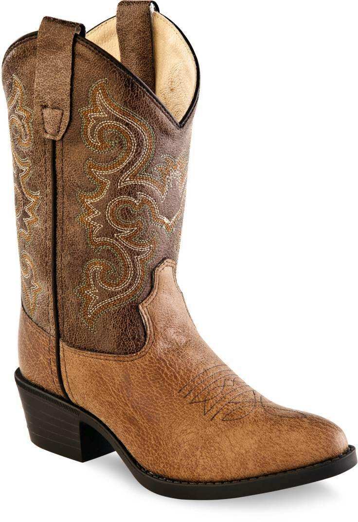 Old West Tan Vintage Childrens J Toe Boots - Old West - Flyclothing LLC
