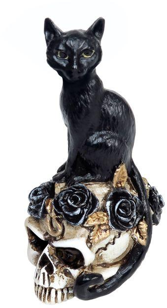 The Vault Black Cat Skull Miniature - Flyclothing LLC