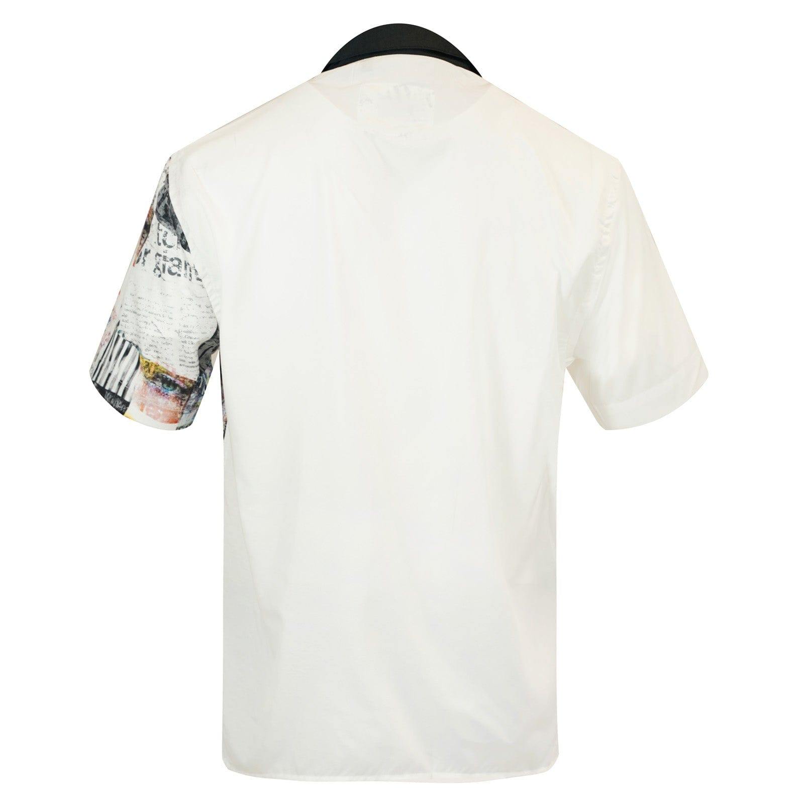 Gravity Homme Men's Weekend Shirt | Newspaper Blanc - Gravity Homme