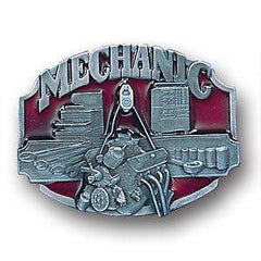 Mechanic 3D Enameled Belt Buckle - Siskiyou Buckle