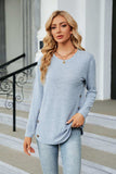 Round Neck Long Sleeve T-Shirt - Trendsi - Flyclothing LLC