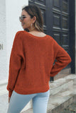 Crisscross Surplice Neck Long Sleeve Sweater - Trendsi - Flyclothing LLC