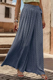 Printed Tied Wide Leg Pants - Trendsi