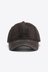 Distressed Adjustable Baseball Cap - Trendsi