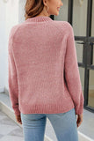 Waffle-Knit Round Neck Reglan Sleeve Sweater - Trendsi - Flyclothing LLC