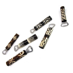 African Batik Bone Bottle Opener, Mixed Designs - Jedando