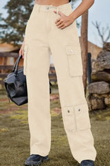 Loose Fit Long Jeans with Pockets - Trendsi - Flyclothing LLC