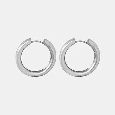 18K Gold-Plated Huggie Earrings - Trendsi - Flyclothing LLC