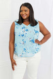 Sew In Love Off To Brunch Full Size Floral Tank Top - Trendsi
