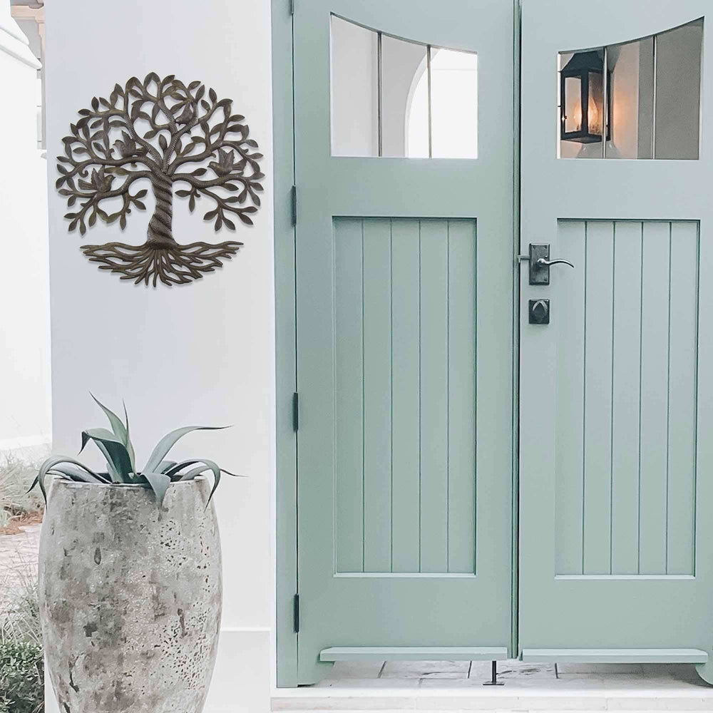 Twisted Tree of Life Metal Wall Art - Croix des Bouquets - Croix des Bouquets - Flyclothing LLC