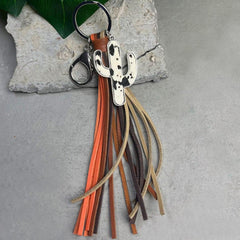 Cactus Keychain with Tassel - Trendsi