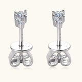 925 Sterling Silver Moissanite Stud Earrings - Trendsi - Flyclothing LLC