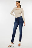 Kancan Mid Rise Gradient Skinny Jeans - Trendsi