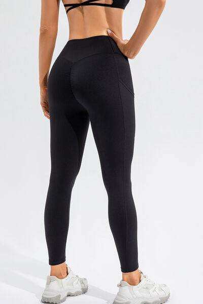 High Waist Active Leggings with Pockets - Trendsi - Flyclothing LLC