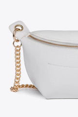 PU Leather Chain Strap Crossbody Bag - Trendsi - Flyclothing LLC