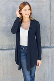 Basic Bae Full Size Open Front Long Sleeve Cover Up - Trendsi - Flyclothing LLC
