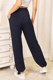Basic Bae Full Size Soft Rayon Drawstring Waist Pants with Pockets - Trendsi - Flyclothing LLC