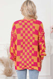 Contrast Exposed Seam Open Front Cardigan - Trendsi - Flyclothing LLC