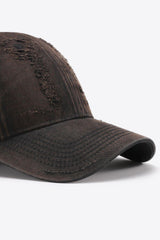 Distressed Adjustable Baseball Cap - Trendsi