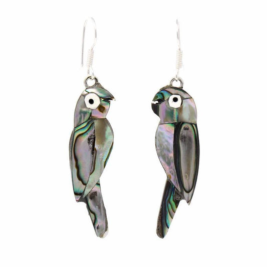 Earrings, Abalone Parrot - Flyclothing LLC