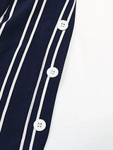 Striped Slit Wide Leg Pants - Trendsi - Flyclothing LLC