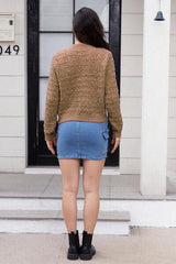 Button Up Round Neck Cardigan - Trendsi