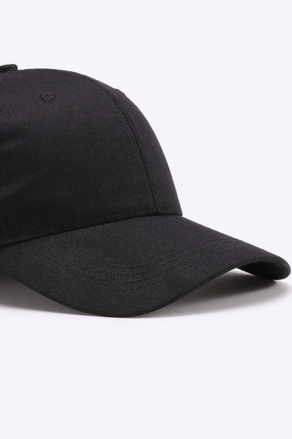 Plain Adjustable Cotton Baseball Cap - Trendsi - Flyclothing LLC