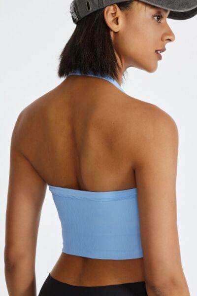 Halter Neck Active Cami - Trendsi - Flyclothing LLC