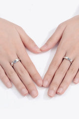 Moissanite Rhodium-Plated Ring - Trendsi - Flyclothing LLC