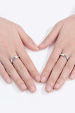Moissanite Rhodium-Plated Ring - Trendsi - Flyclothing LLC