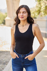 Zenana Racerback Tank Bodysuit - Trendsi - Flyclothing LLC