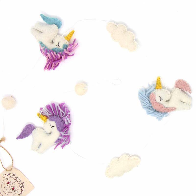 Felt Unicorn Garland - Global Groove - Global Groove