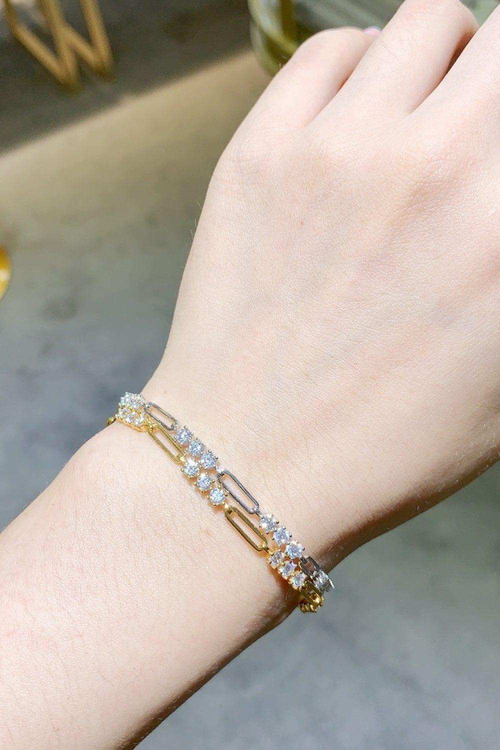 1.8 Carat Moissanite 925 Sterling Silver Bracelet - Trendsi - Flyclothing LLC