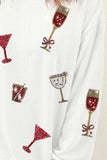 Sequin Round Neck Long Sleeve Sweatshirt - Trendsi - Flyclothing LLC