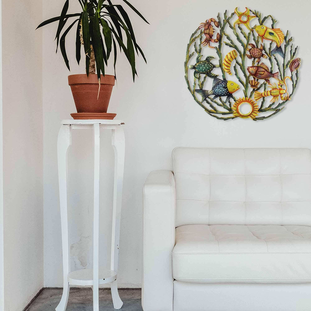 Painted Sea life Metal Wall Art - Croix des Bouquets - Croix des Bouquets - Flyclothing LLC