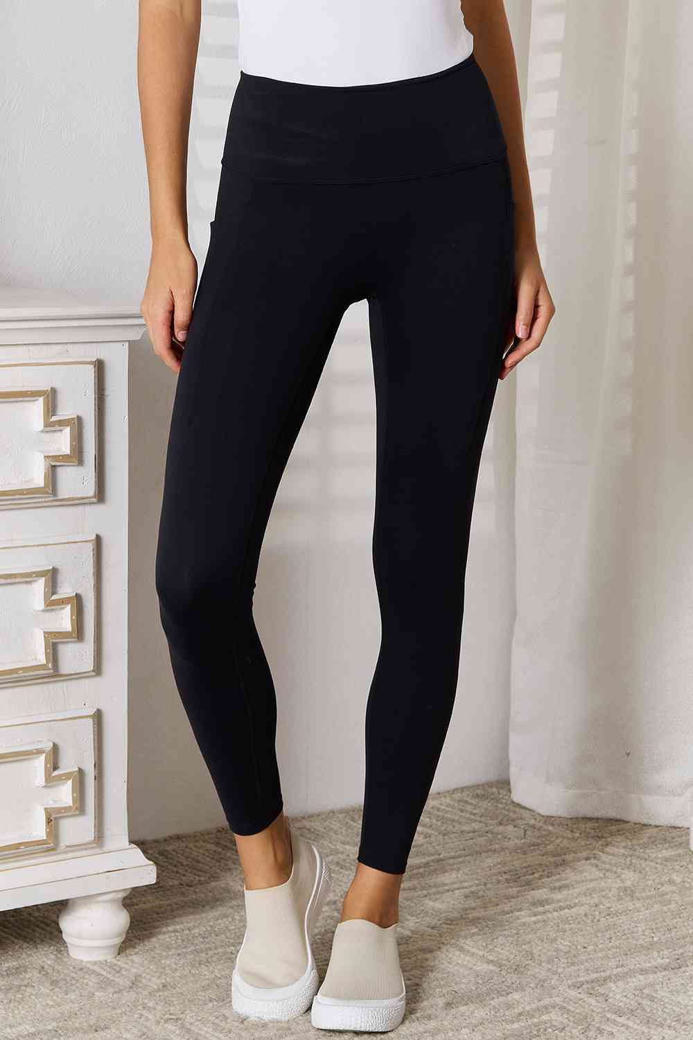 Basic Bae Wide Waistband Sports Leggings - Trendsi - Flyclothing LLC
