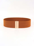 Alloy Buckle Elastic Belt - Trendsi - Flyclothing LLC