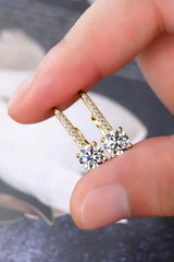 2 Carat Moissanite 925 Sterling Silver Earrings - Trendsi - Flyclothing LLC