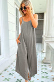 Round Neck Pocketed Sleeveless Jumpsuit - Trendsi - Flyclothing LLC