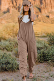Double Take V-Neck Sleeveless Jumpsuit with Pocket - Trendsi - Flyclothing LLC