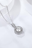 2 Carat Moissanite Round Pendant Necklace - Trendsi