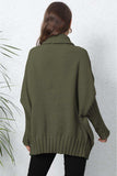 Turtle Neck Long Sleeve Ribbed Sweater - Trendsi - Flyclothing LLC